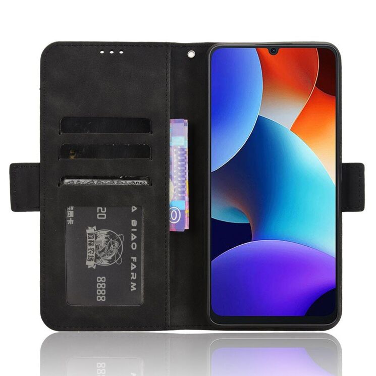 Чехол Deexe Wallet Stand для Blackview Color 8 / Oscal Modern 8 - Black: фото 3 из 7