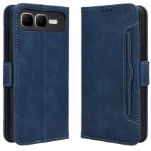 Чохол Deexe Wallet Stand для Infinix Smart 10 Plus - Blue: фото 1 з 14