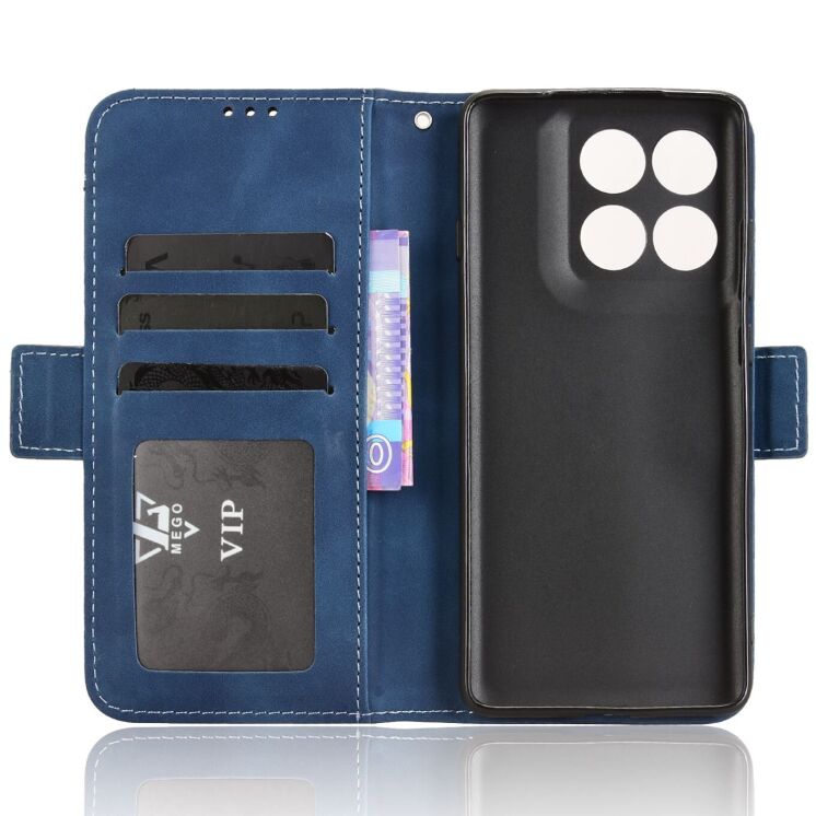 Чохол Deexe Wallet Stand для Motorola Edge 60 Pro - Blue: фото 3 з 9