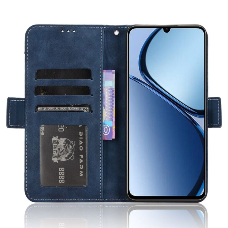Чехол Deexe Wallet Stand для Realme C63 / C61 / Note 60x - Blue: фото 2 из 7