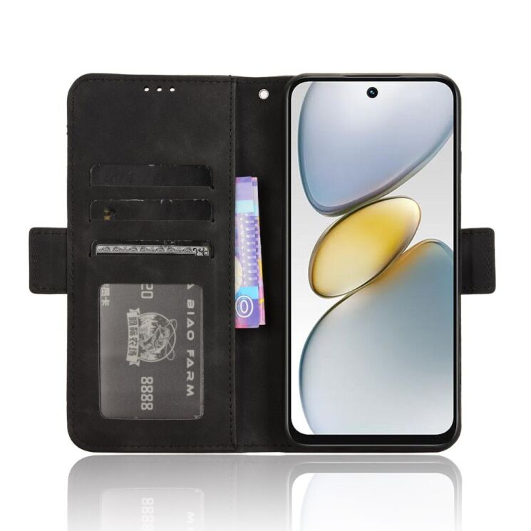 Чехол Deexe Wallet Stand для TECNO Spark Go 1 - Black: фото 3 из 7