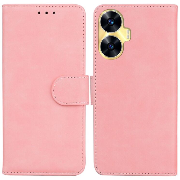 Чехол-книжка Deexe Classic Series для Realme C55 - Pink: фото 1 из 8
