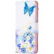Чехол с рисунком Deexe Color Wallet для Motorola Moto G52 / G82 - Butterfly and Flowers (326804I). Фото 4 из 8