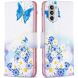 Чехол с рисунком Deexe Color Wallet для Motorola Moto G52 / G82 - Butterfly and Flowers (326804I). Фото 1 из 8