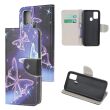 Чехол-книжка Deexe Color Wallet для OnePlus Nord N100 - Purple Butterfly (271810F)
