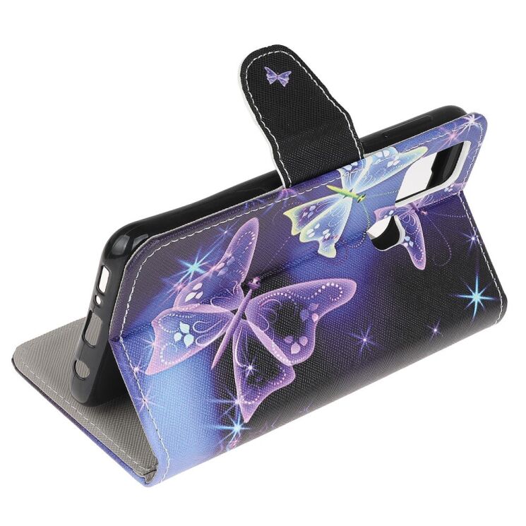 Чехол-книжка Deexe Color Wallet для OnePlus Nord N100 - Purple Butterfly: фото 4 из 6
