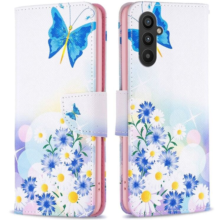 Чехол-книжка Deexe Color Wallet для Samsung Galaxy A24 (A245) - Butterfly and Flowers: фото 1 из 7