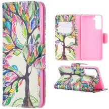 Чехол-книжка Deexe Color Wallet для Samsung Galaxy S21 (G991) - Life Tree: фото 1 из 9