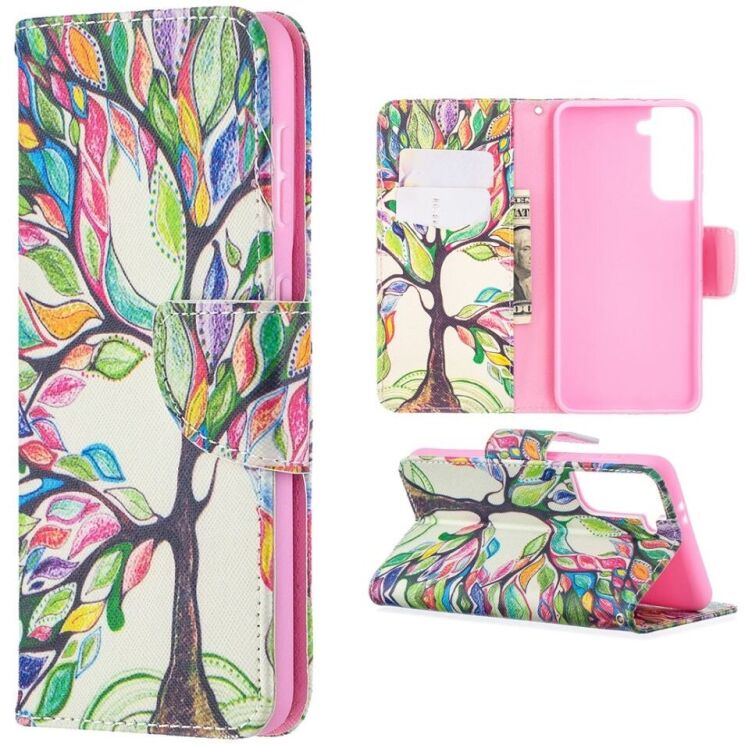 Чохол-книжка Deexe Color Wallet для Samsung Galaxy S21 (G991) - Life Tree: фото 1 з 9