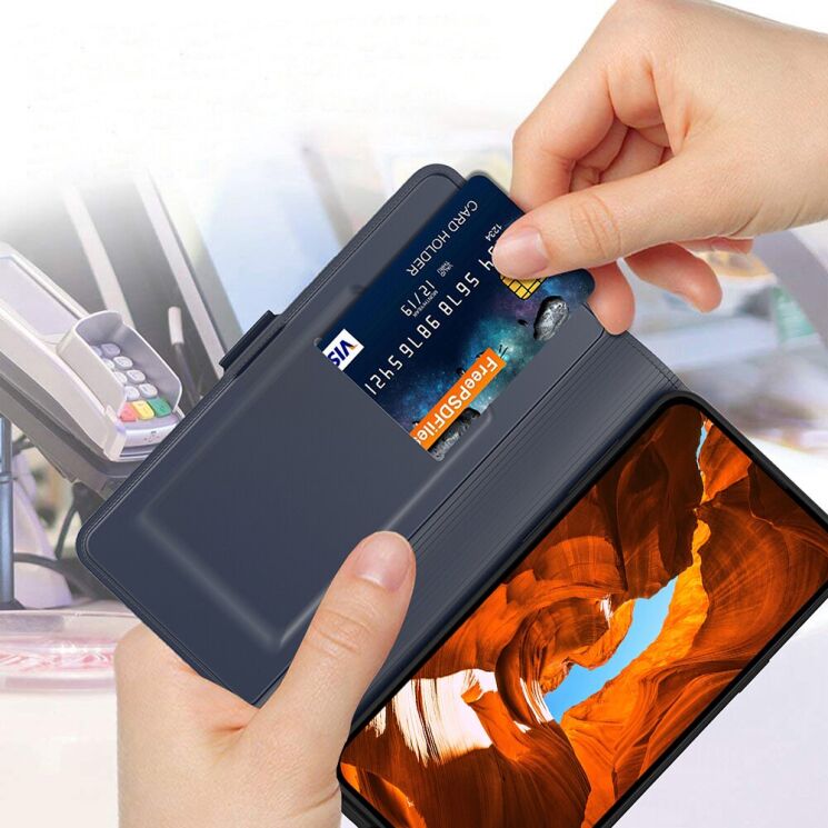 Чехол-книжка Deexe Faro Wallet для Samsung Galaxy A37 (A376) - Blue (406008L) Чехол-книжка Deexe Faro Wallet для Samsung Galaxy A37 (A376) - Blue: фото 4 из 7