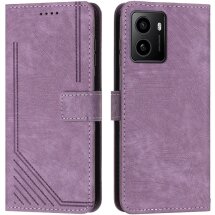 Чехол-книжка Deexe Lines Series для HMD Pulse / Pulse Pro / Pulse Plus - Purple: фото 1 из 12