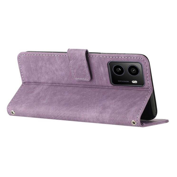 Чехол-книжка Deexe Lines Series для HMD Pulse / Pulse Pro / Pulse Plus - Purple: фото 3 из 12