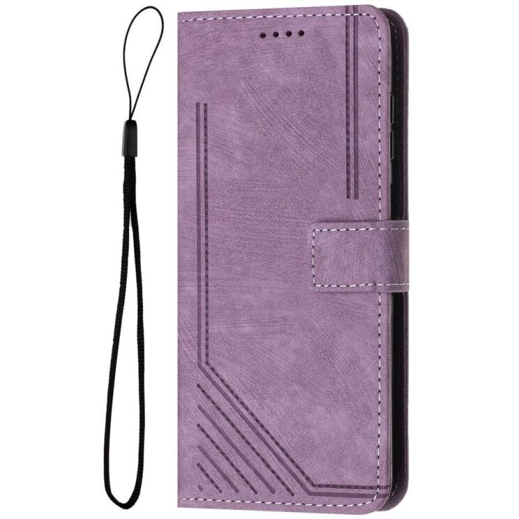 Чехол-книжка Deexe Lines Series для HMD Pulse / Pulse Pro / Pulse Plus - Purple: фото 4 из 12