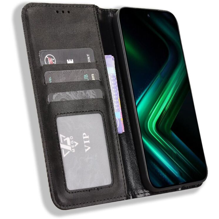 Чехол-книжка Deexe Retro Style для Infinix GT 50 Pro - Black (422402B) Чехол-книжка Deexe Retro Style для Infinix GT 50 Pro - Black: фото 6 из 19