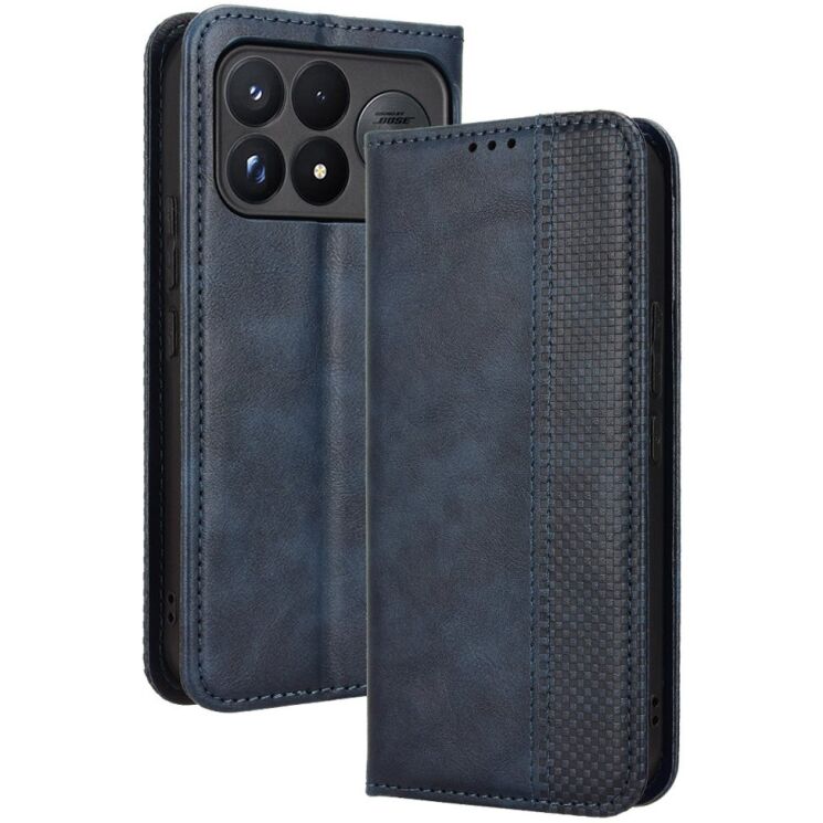 Чехол-книжка Deexe Retro Style для Xiaomi Poco F9 Ultra - Blue: фото 1 из 20