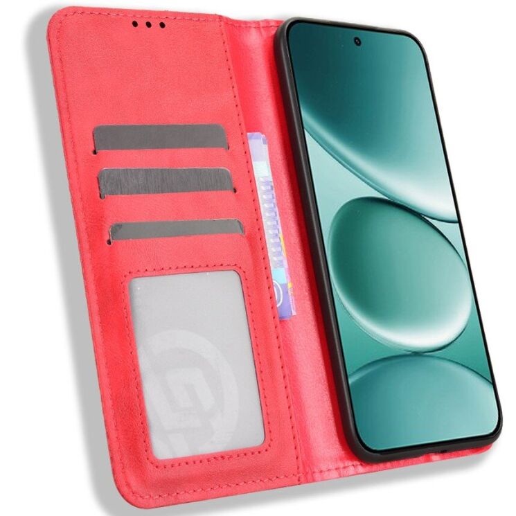 Чохол-книжка Deexe Retro Style для Xiaomi Redmi Note 15 Pro 5G - Red (405013R) Чохол-книжка Deexe Retro Style для Xiaomi Redmi Note 15 Pro 5G - Red: фото 6 з 18