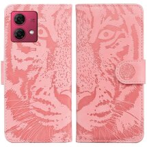Чехол-книжка Deexe Tiger для Motorola Moto G84 - Pink: фото 1 из 7