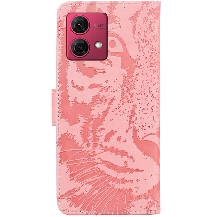 Чехол-книжка Deexe Tiger для Motorola Moto G84 - Pink: фото 6 из 7