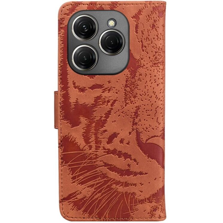 Чехол-книжка Deexe Tiger для TECNO Spark 20 Pro - Brown: фото 6 из 7