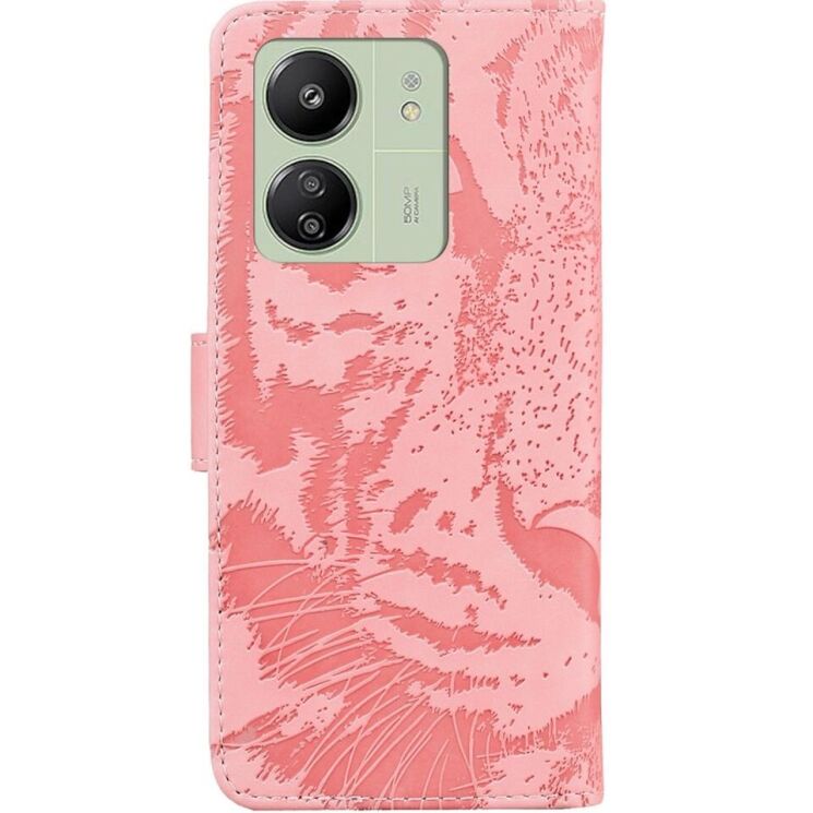 Чехол-книжка Deexe Tiger для Xiaomi Redmi 13C / Poco C65 - Pink: фото 6 из 7