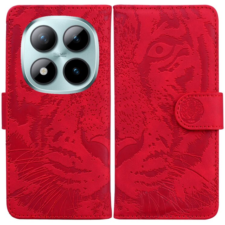 Чехол-книжка Deexe Tiger для Xiaomi Redmi Note 15 Pro 5G - Red (405023R) Чехол-книжка Deexe Tiger для Xiaomi Redmi Note 15 Pro 5G - Red: фото 1 з 7