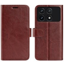 Чехол-книжка Deexe Wallet Style для Xiaomi Poco F6 Pro - Brown: фото 1 из 6