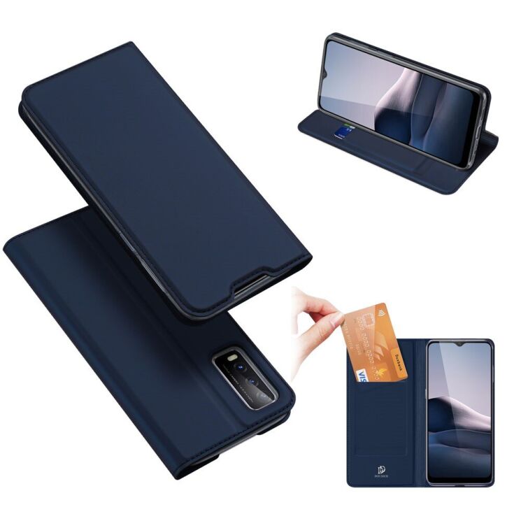 Чохол-книжка DUX DUCIS Skin Pro для VIVO Y20 (V2027) / Y12s - Blue: фото 1 з 18
