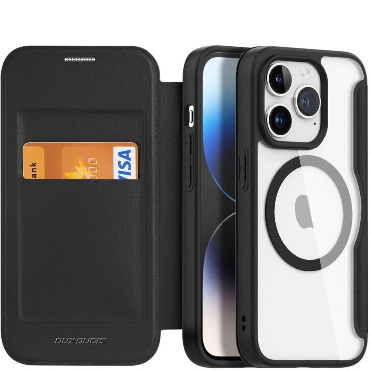 Чохол-книжка DUX DUCIS Skin X Pro для Apple iPhone 15 Pro - Black: фото 2 з 12