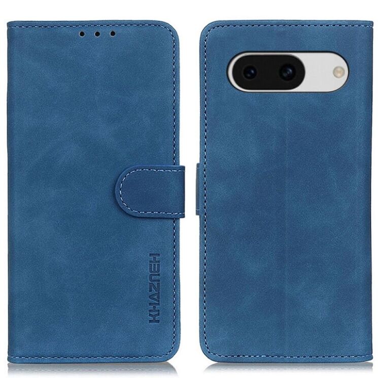 Чехол-книжка KHAZNEH Retro Wallet для Google Pixel 8A - Blue: фото 1 из 8