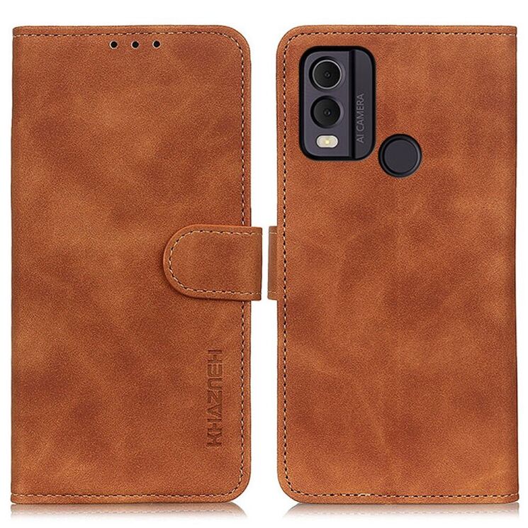 Чехол-книжка KHAZNEH Retro Wallet для Nokia C22 - Brown: фото 1 из 8