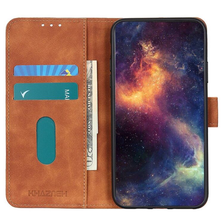 Чохол-книжка з застібкою KHAZNEH Retro Wallet для OnePlus Nord CE 2 Lite - Brown: фото 4 з 10