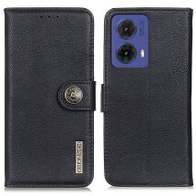Чехол-книжка KHAZNEH Wallet Cover для Motorola Moto G85 - Black: фото 1 из 8
