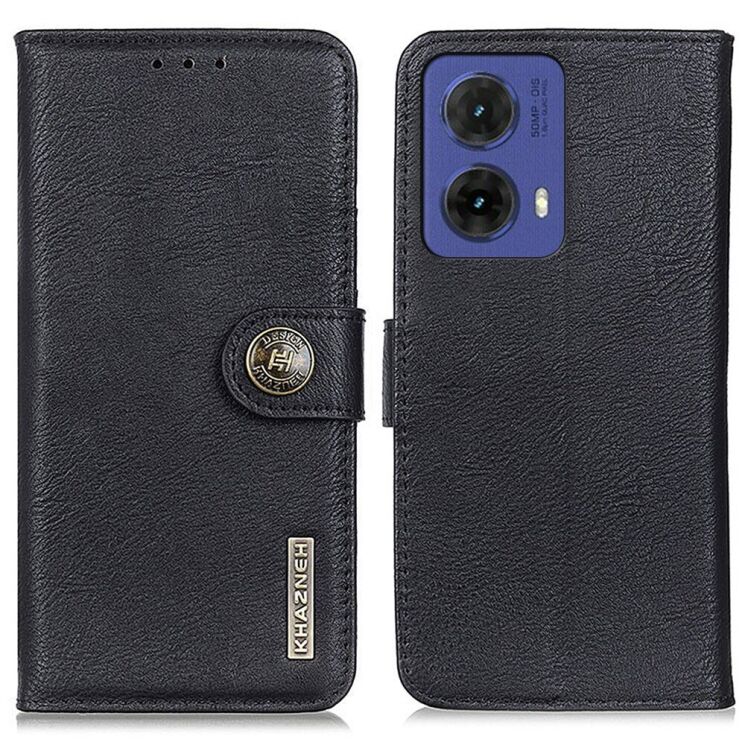 Чохол-книжка KHAZNEH Wallet Cover для Motorola Moto G85 - Black: фото 1 з 8