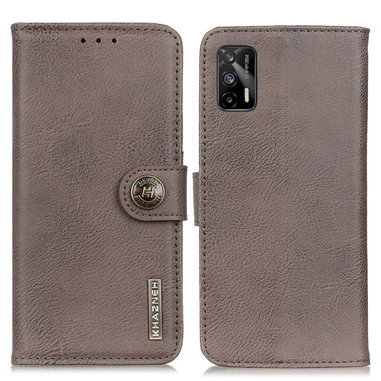Чехол-книжка KHAZNEH Wallet Cover для Realme GT - Grey: фото 1 из 8