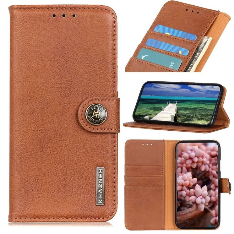 Чехол-книжка KHAZNEH Wallet Cover для VIVO Y15s - Brown: фото 1 из 10