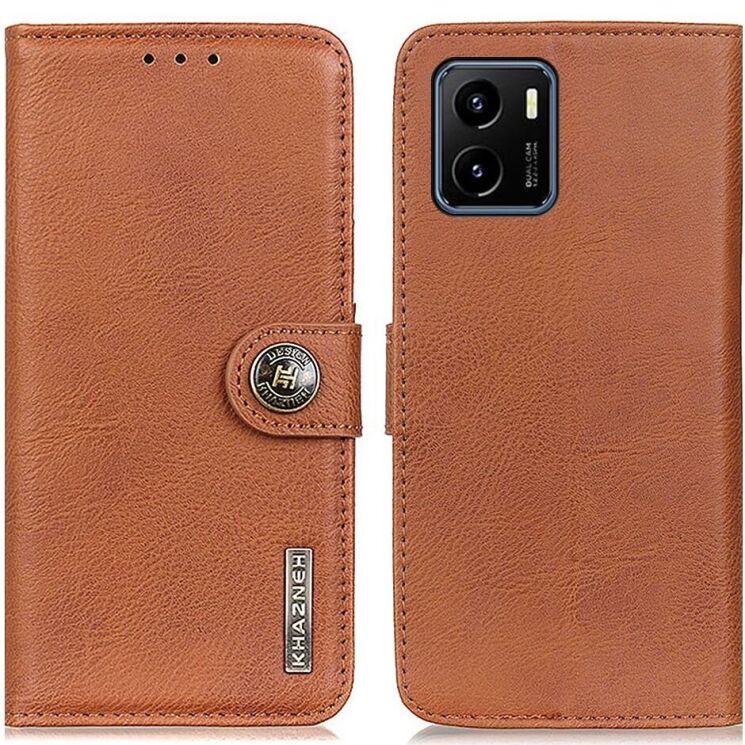 Чехол-книжка KHAZNEH Wallet Cover для VIVO Y15s - Brown: фото 2 из 10
