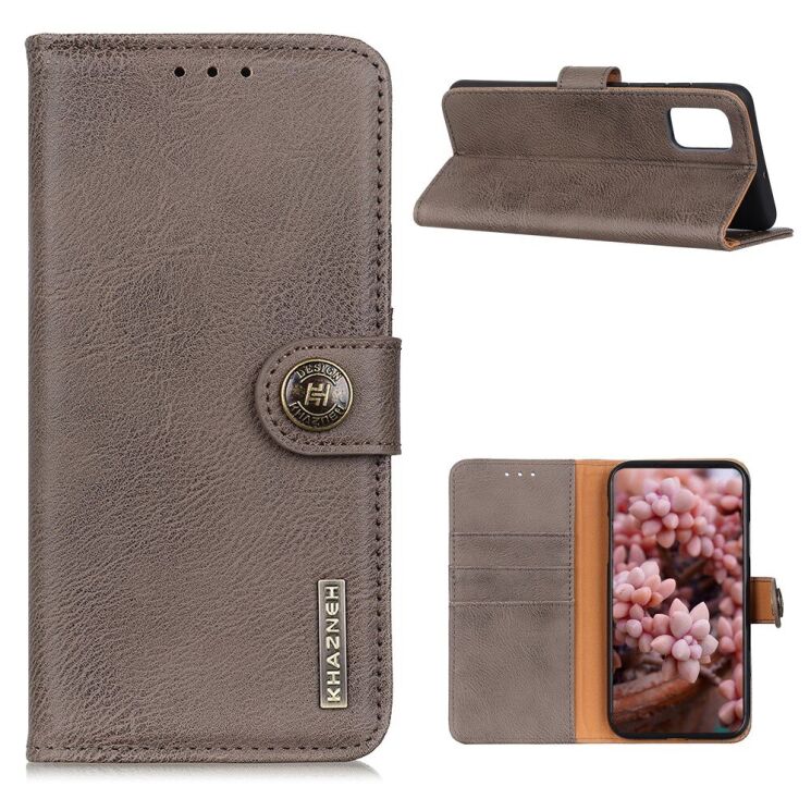 Чехол-книжка KHAZNEH Wallet Cover для VIVO Y20 (V2027) / Y12s - Grey: фото 1 из 10