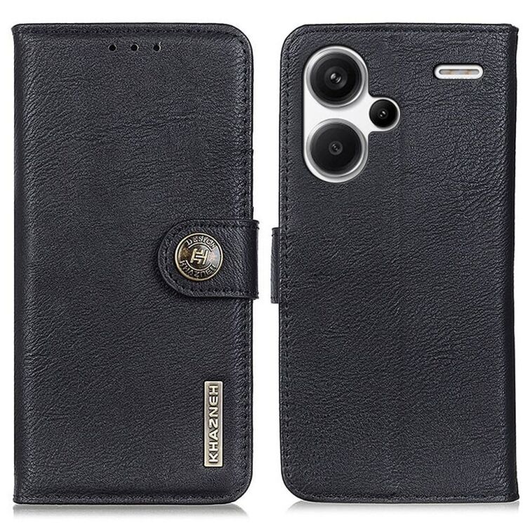 Чехол-книжка KHAZNEH Wallet Cover для Xiaomi Redmi Note 13 Pro+ - Black: фото 1 из 8