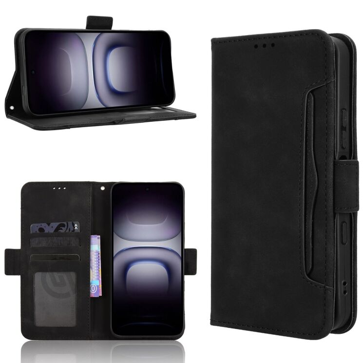 Чохол-книжка з кишеньками Deexe Wallet Stand для Infinix Hot 70 - Black (422006B) Чохол-книжка з кишеньками Deexe Wallet Stand для Infinix Hot 70 - Black: фото 8 з 17