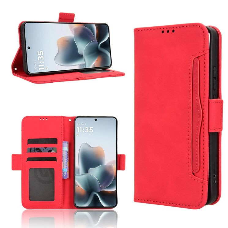 Чехол-книжка с карманами Deexe Wallet Stand для Motorola Edge 70 Max - Red (435505R) Чехол-книжка с карманами Deexe Wallet Stand для Motorola Edge 70 Max - Red: фото 7 из 16