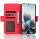 Чехол-книжка с карманами Deexe Wallet Stand для Motorola Edge 70 Max - Red (435505R). Фото 4 из 16