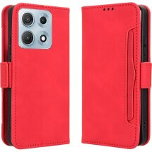 Чехол-книжка с карманами Deexe Wallet Stand для Motorola Edge 70 Max - Red: фото 1 из 16