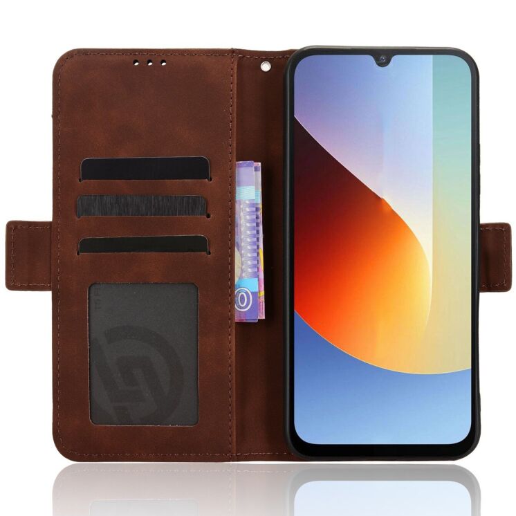 Чохол-книжка з кишеньками Deexe Wallet Stand для Xiaomi Redmi A7 Pro - Brown: фото 4 з 15