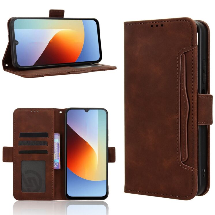 Чохол-книжка з кишеньками Deexe Wallet Stand для Xiaomi Redmi A7 Pro - Brown: фото 7 з 15