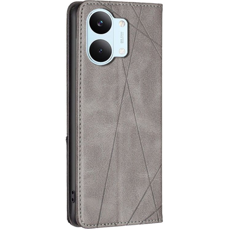 Чохол-книжка з кишеньками UniCase Geometric Pattern для Xiaomi Poco X8 Pro Max - Grey: фото 3 з 11