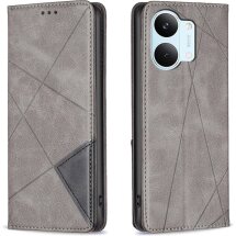 Чехол-книжка с карманами UniCase Geometric Pattern для Xiaomi Poco X8 Pro Max - Grey: фото 1 из 11