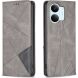 Чохол-книжка з кишеньками UniCase Geometric Pattern для Xiaomi Poco X8 Pro Max - Grey (408925H). Фото 1 з 11