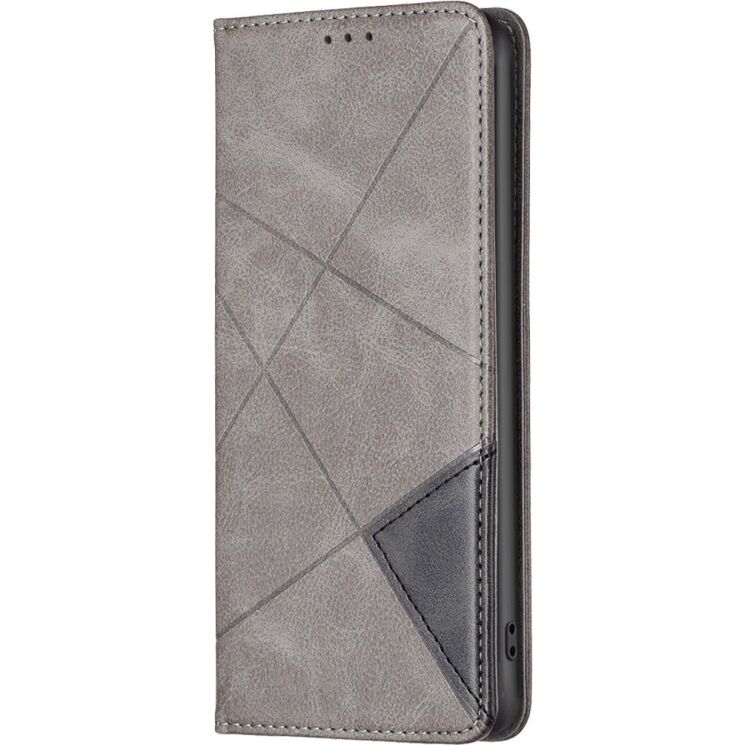 Чохол-книжка з кишеньками UniCase Geometric Pattern для Xiaomi Poco X8 Pro Max - Grey: фото 2 з 11