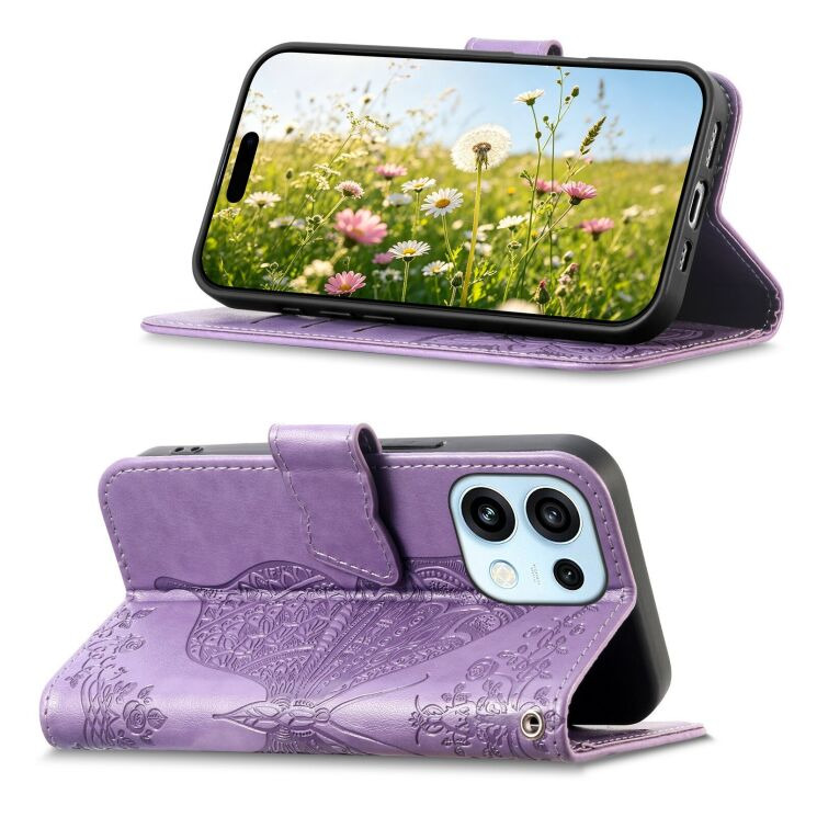 Чохол-книжка з малюнком UniCase Butterfly Pattern для OPPO Reno 16 / 16 Pro - Light Purple (413214LV) Чохол-книжка з малюнком UniCase Butterfly Pattern для OPPO Reno 16 / 16 Pro - Light Purple: фото 3 з 14