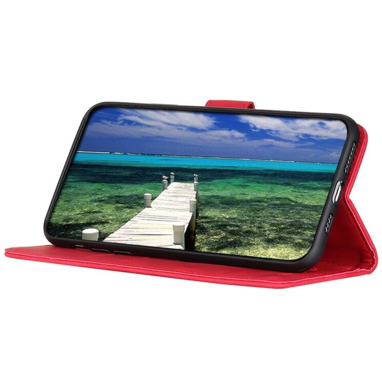 Чехол-книжка с застежкой KHAZNEH Retro Wallet для Samsung Galaxy S26 Plus - Red: фото 2 из 8
